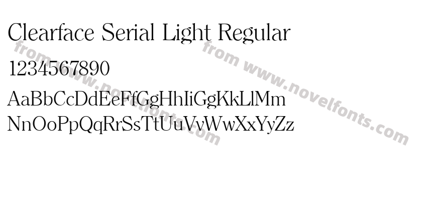 Clearface Serial Light RegularPreview