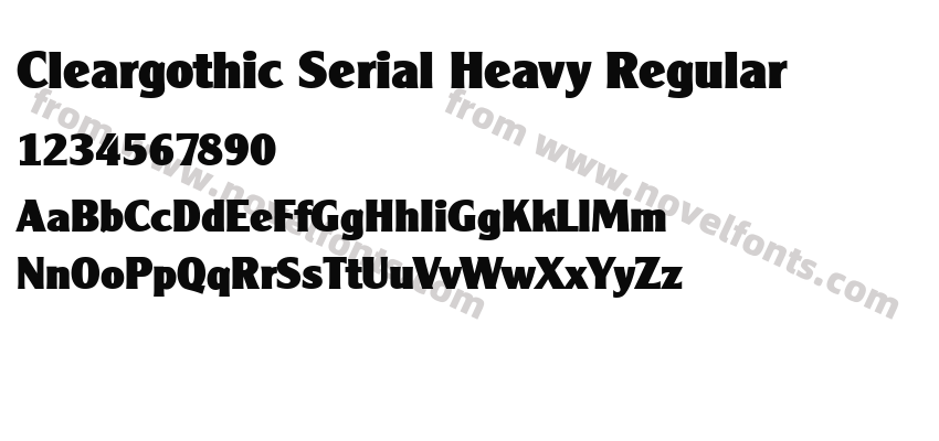 Cleargothic Serial Heavy RegularPreview