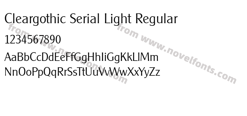 Cleargothic Serial Light RegularPreview