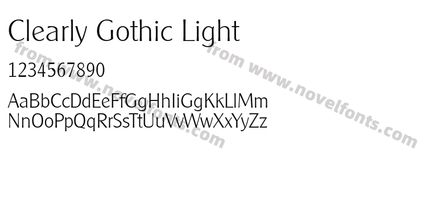 Clearly Gothic LightPreview