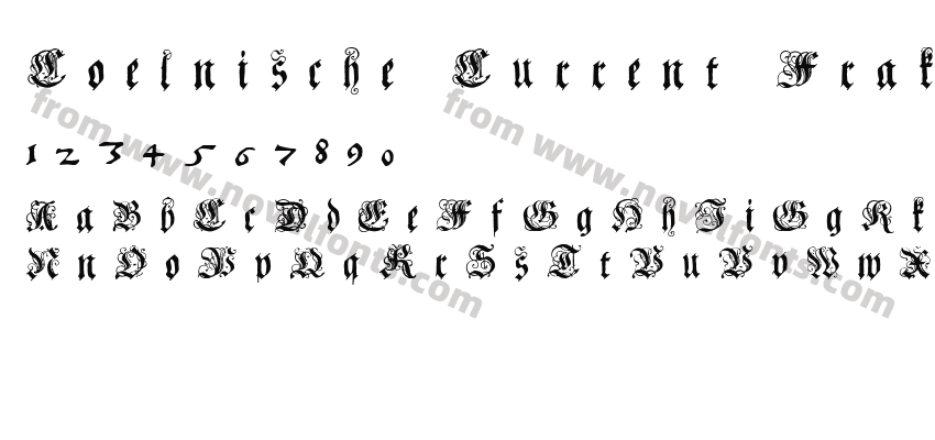 Coelnische Current Fraktur OsF UNZ1 ItalicPreview