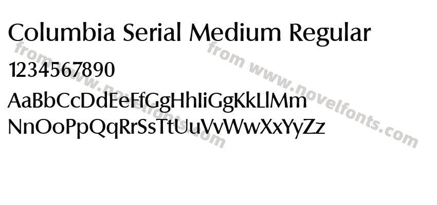 Columbia Serial Medium RegularPreview