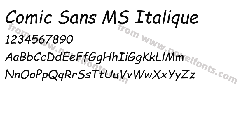 Comic Sans MS ItaliquePreview