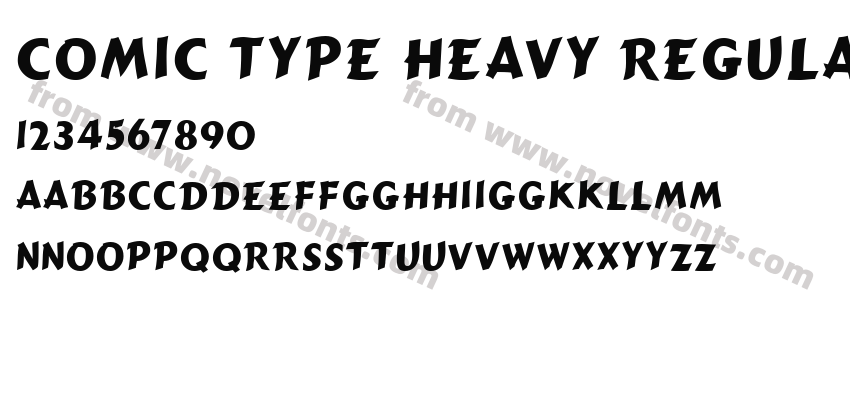 Comic Type Heavy RegularPreview