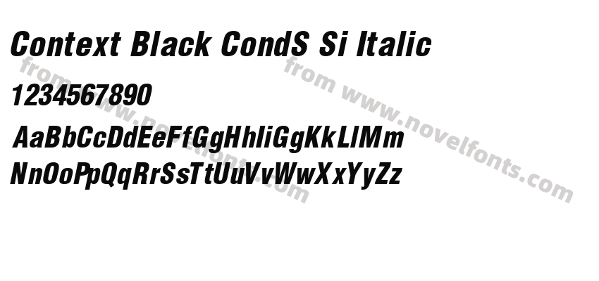 Context Black CondS Si ItalicPreview