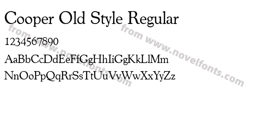 Cooper Old Style RegularPreview