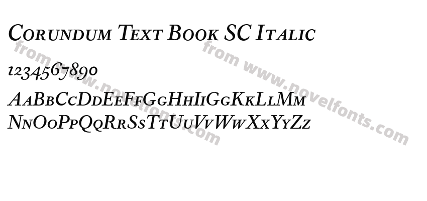 Corundum Text Book SC ItalicPreview