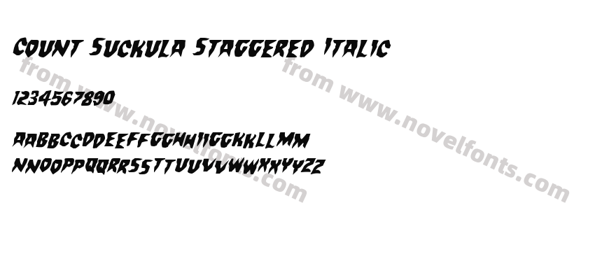 Count Suckula Staggered ItalicPreview