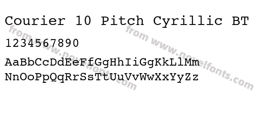 Courier 10 Pitch Cyrillic BTPreview