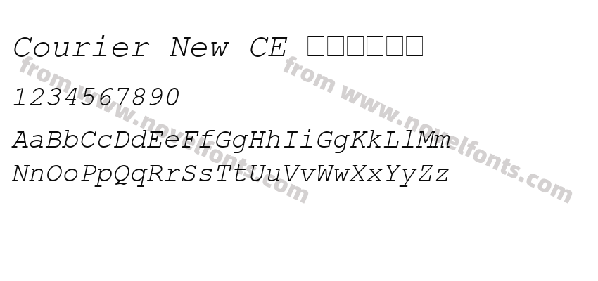 Courier New CE КурсивPreview