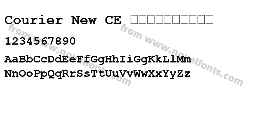 Courier New CE ПолужирныйPreview