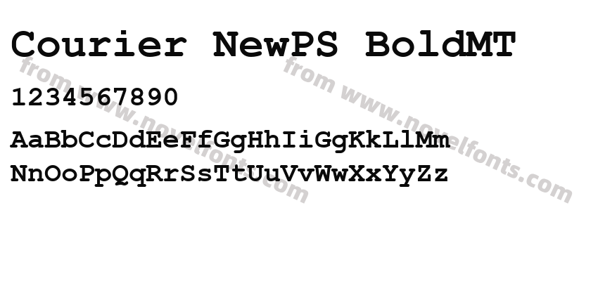 Courier NewPS BoldMTPreview