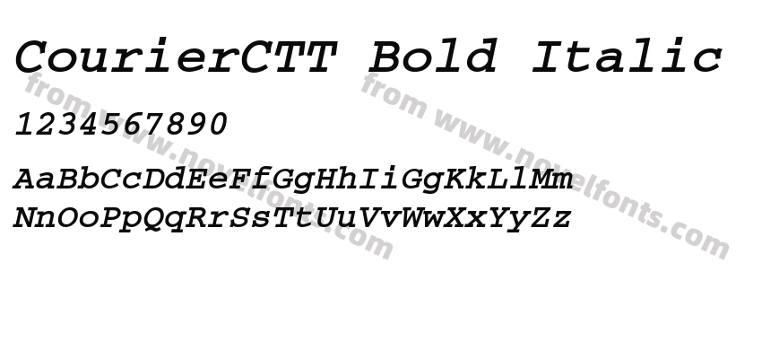 CourierCTT Bold ItalicPreview