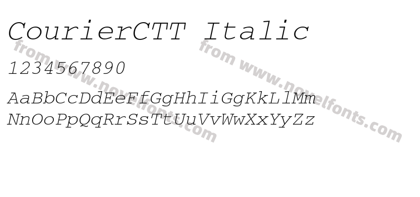 CourierCTT ItalicPreview