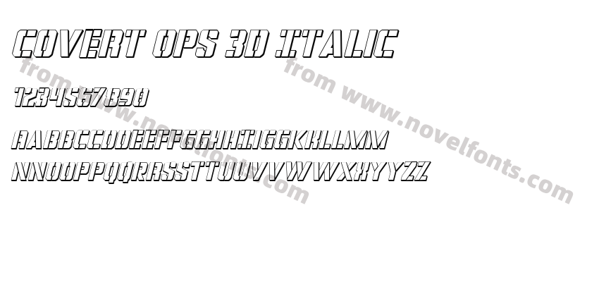 Covert Ops 3D ItalicPreview