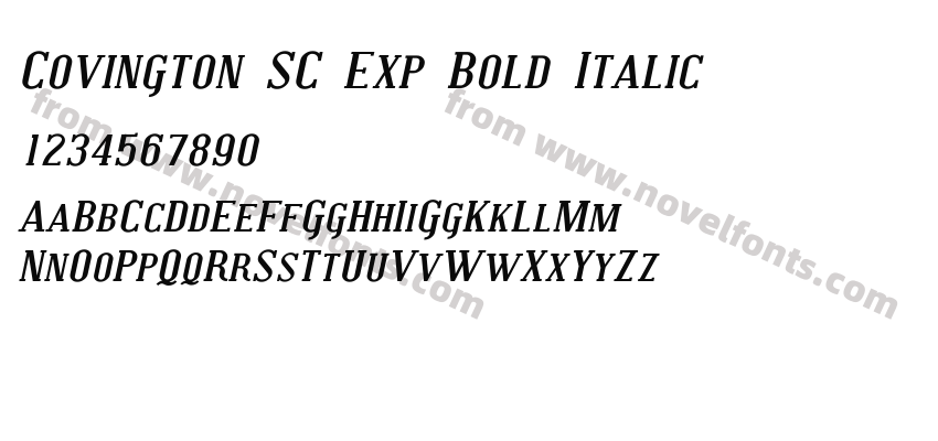 Covington SC Exp Bold ItalicPreview