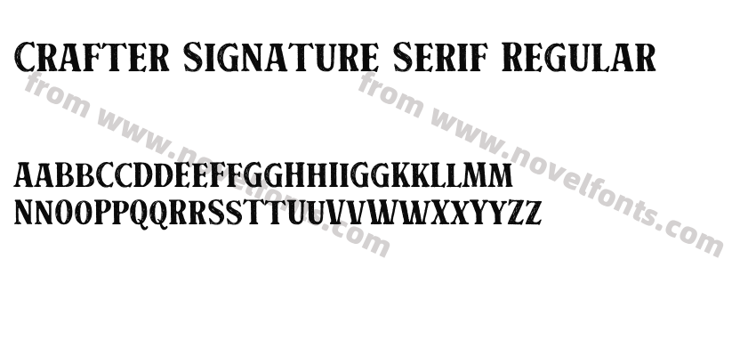 Crafter Signature Serif RegularPreview