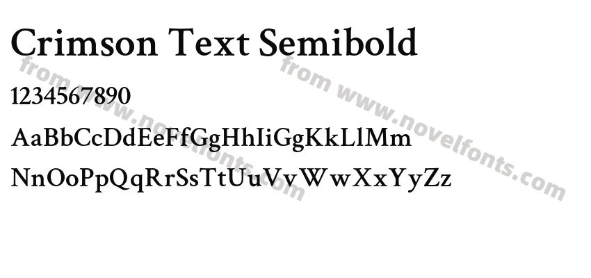 Crimson Text SemiboldPreview