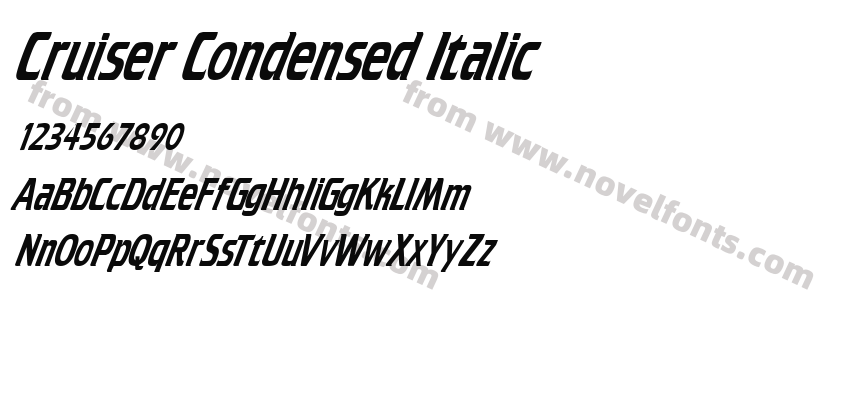 Cruiser Condensed ItalicPreview