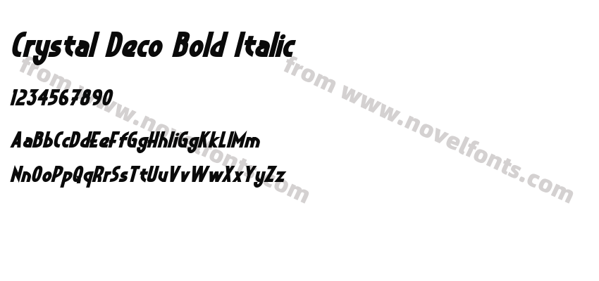 Crystal Deco Bold ItalicPreview