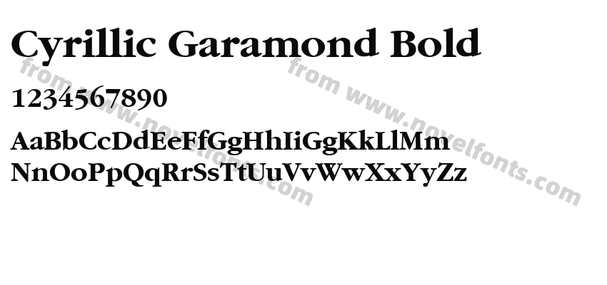 Cyrillic Garamond BoldPreview