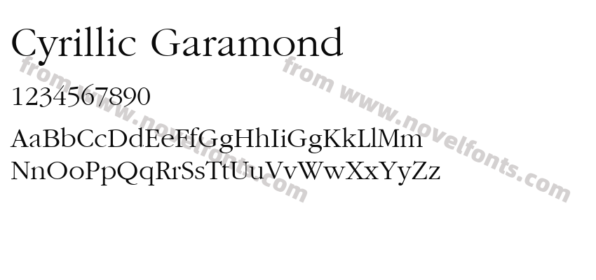 Cyrillic GaramondPreview