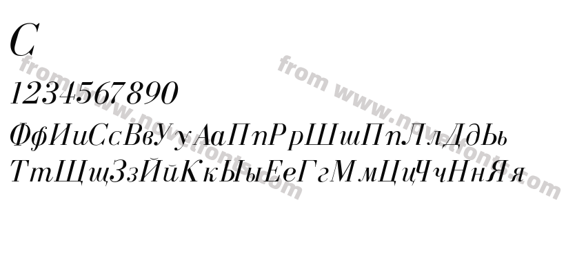 Cyrillic Normal ItalicPreview