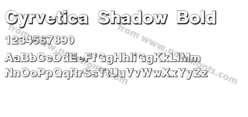 Cyrvetica Shadow BoldPreview