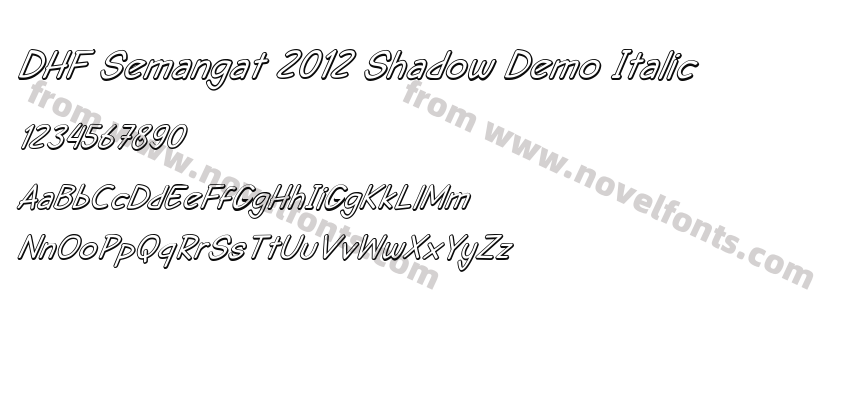 DHF Semangat 2012 Shadow Demo ItalicPreview