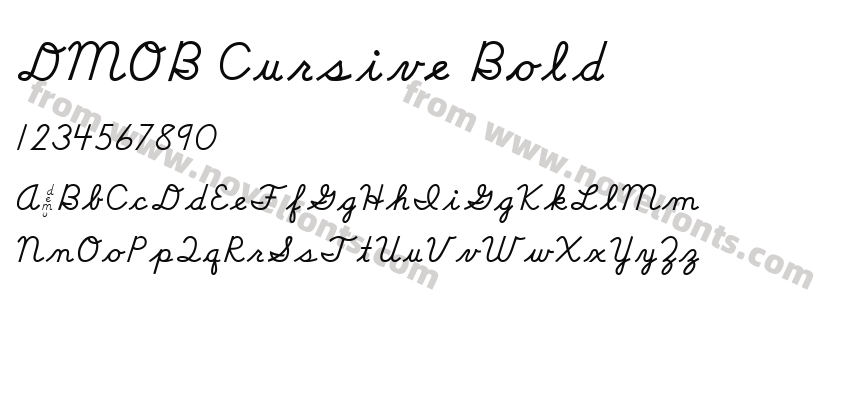 DMOB Cursive BoldPreview