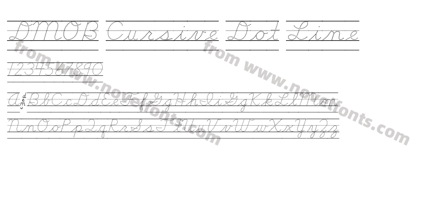 DMOB Cursive Dot LinePreview