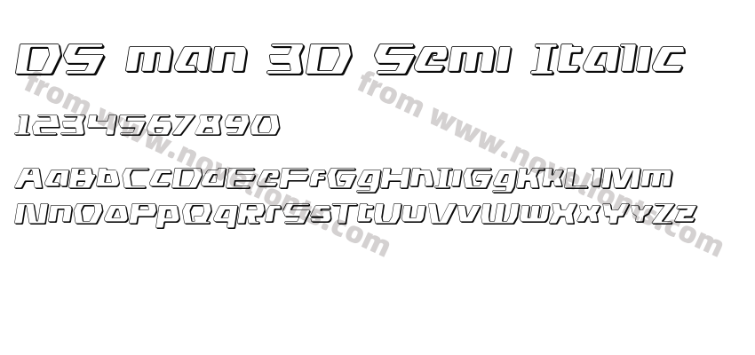 DS man 3D Semi ItalicPreview