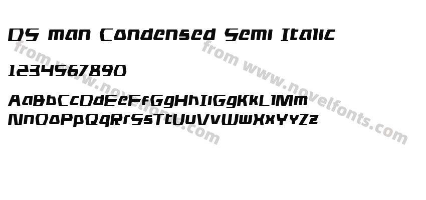 DS man Condensed Semi ItalicPreview