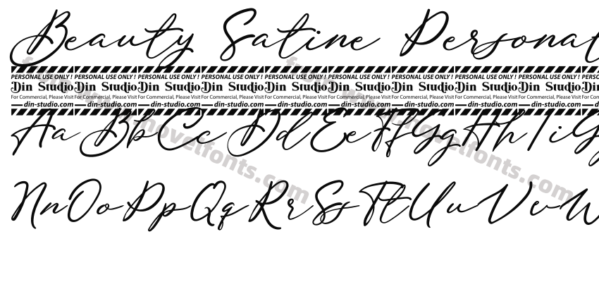 Beauty Satine Personal Use FontPreview