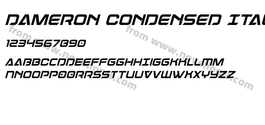 Dameron Condensed ItalicPreview