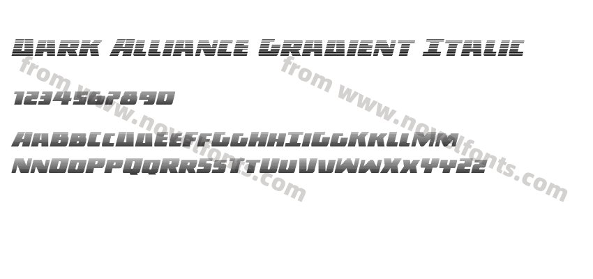 Dark Alliance Gradient ItalicPreview