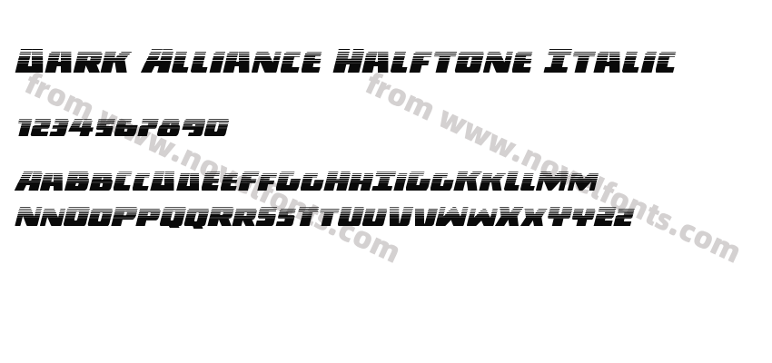 Dark Alliance Halftone ItalicPreview