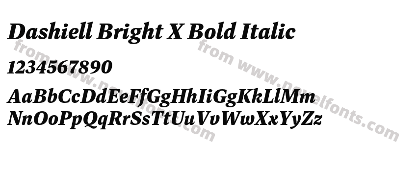 Dashiell Bright X Bold ItalicPreview