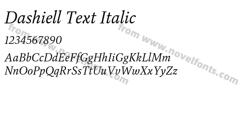 Dashiell Text ItalicPreview