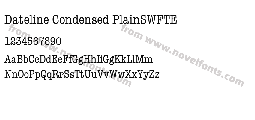 Dateline Condensed PlainSWFTEPreview