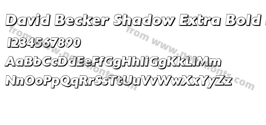 David Becker Shadow Extra Bold ItalicPreview