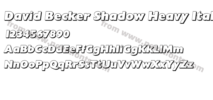 David Becker Shadow Heavy ItalicPreview