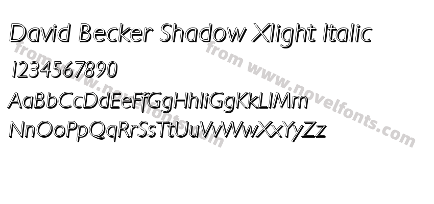 David Becker Shadow Xlight ItalicPreview