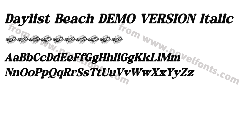 Daylist Beach DEMO VERSION ItalicPreview