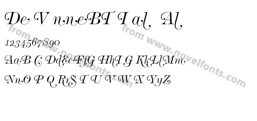 De VinneBT Italic AltPreview