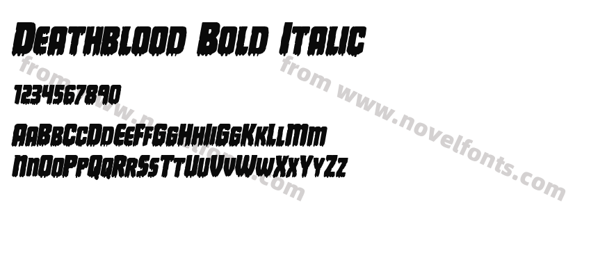 Deathblood Bold ItalicPreview