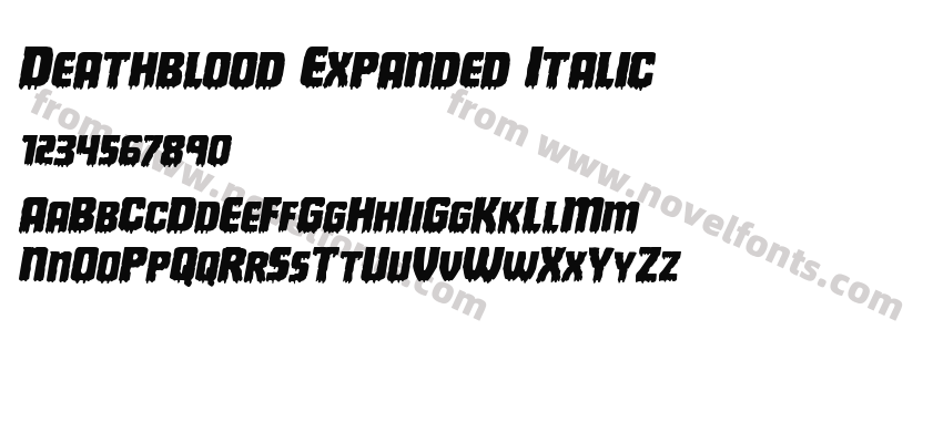 Deathblood Expanded ItalicPreview