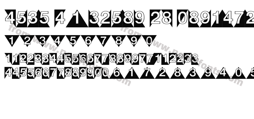 Deco Numbers LH TrianglePreview