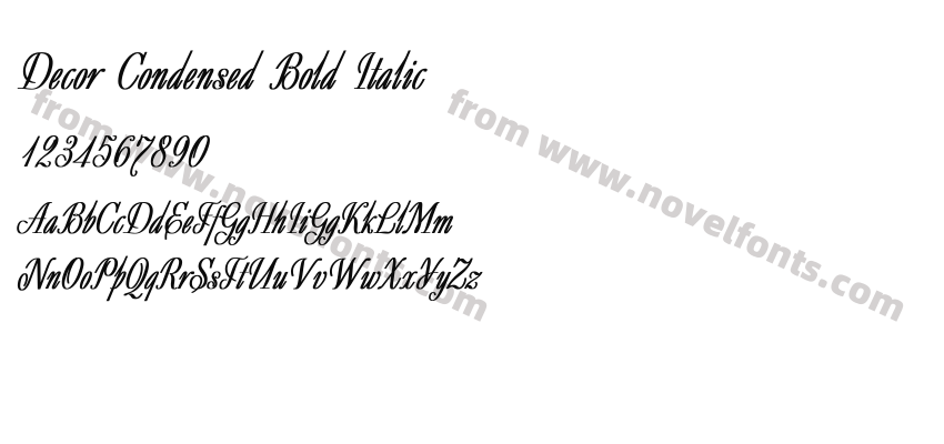 Decor Condensed Bold ItalicPreview