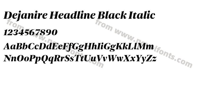 Dejanire Headline Black ItalicPreview